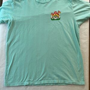 Eighty Eight Teal Graphic Mushroom  T shirt